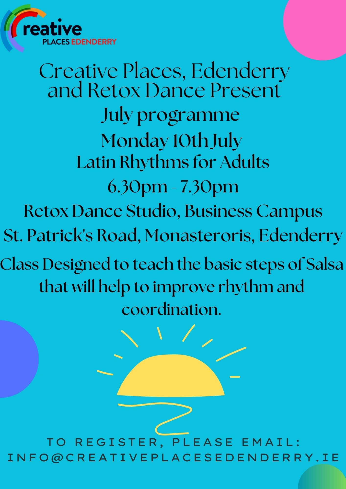 Image of flyer for Latin Rhythms for Adults dance class