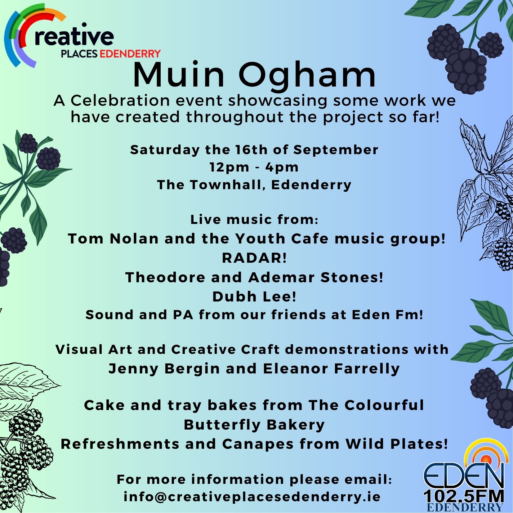 Muin Ogham – A Celebration event showcasing some work we have created throughout the project so far!